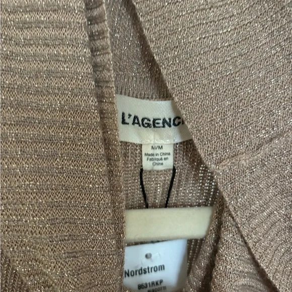 L’agence Metallic Gold Sleeveless Turtleneck Top - Picture 4 of 4